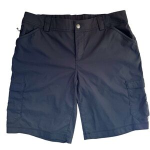 DULUTH TRADING CO Womens 12 Blue Dry On The Fly 10 Inch Cargo Hiking Shorts